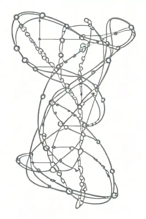 A Dna Tatto With Celetic Knots In It