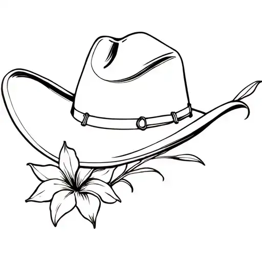 Cowboy Hat And Lillies Wrapping