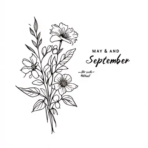 May And September Birth Flower Bouquet