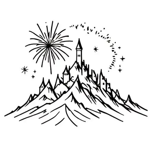 Fireworks Castle Mountain