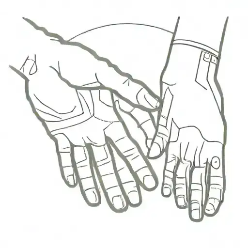 Two Hands Trying To Reach Each Other