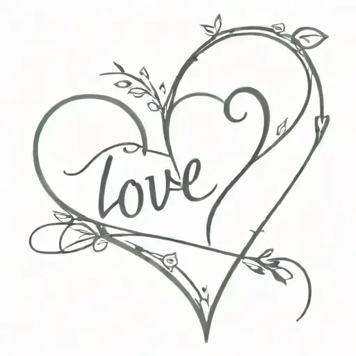 The Words Love To You Connected To The Shape Of A Heart