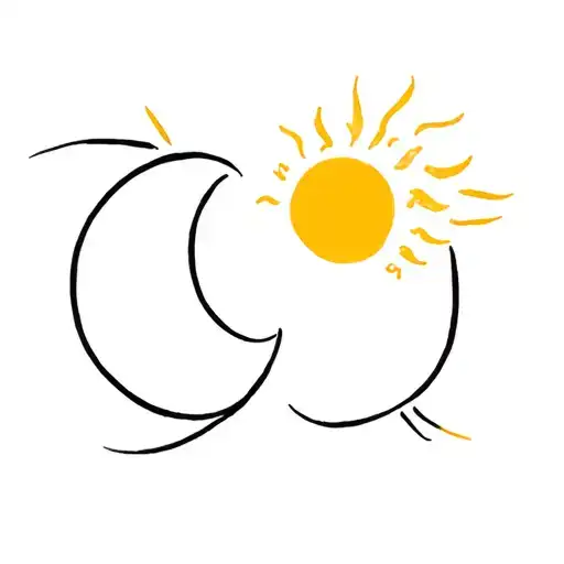 Sun Moon Merging Together