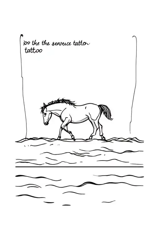 Horse With The Sentence Under The Boardwalk