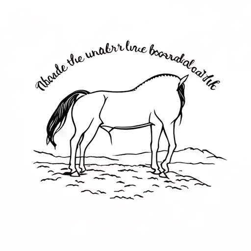 Horse With The Sentence Under The Boardwalk