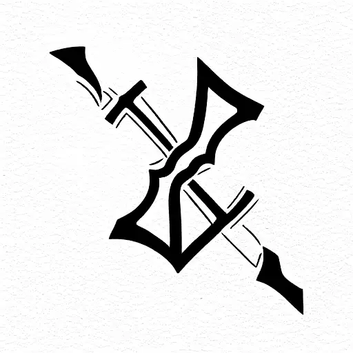 Nordic Crossed Hammer And Axe