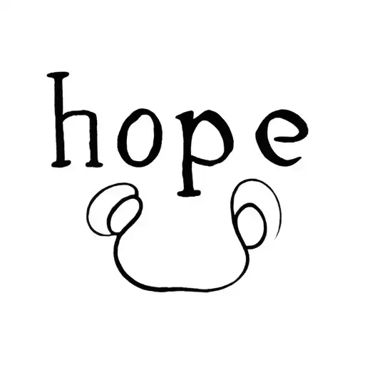 Word Hope But The O Is A Paw