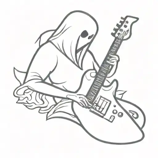 Ghost Playing Bass Guitar