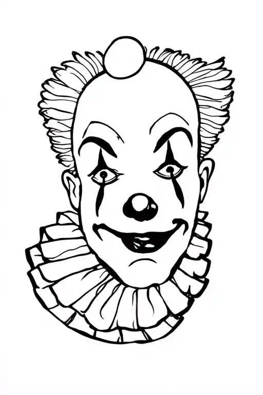 Unique Clown Tattoo Design