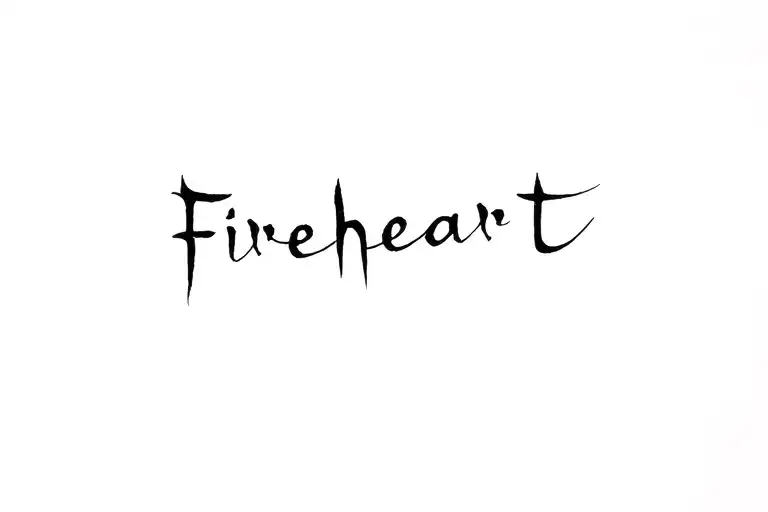 Fireheart Written Vertically