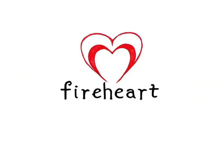 Fireheart Written Vertically