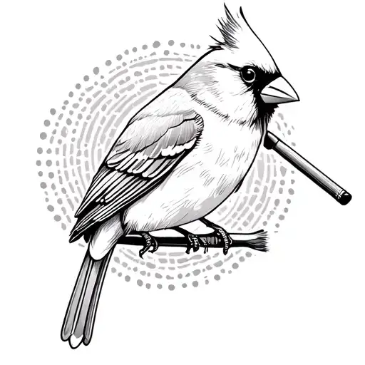 Cardinal Holding A Paint Brush