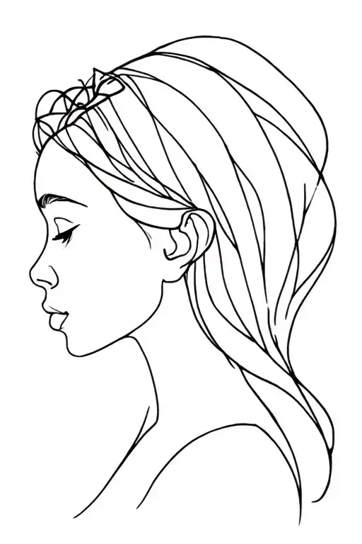 Woman Head Profile Delfine