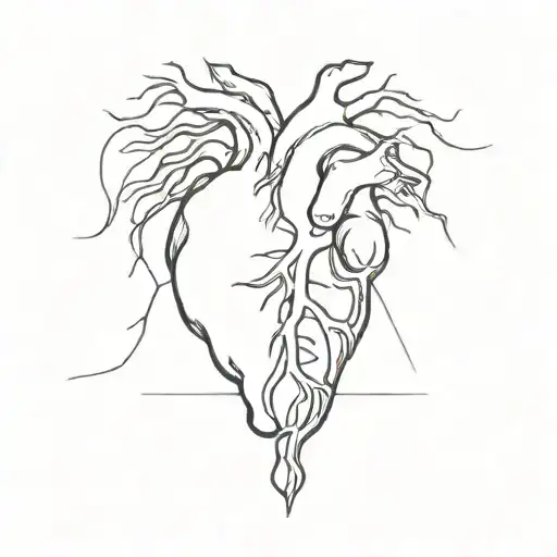 An Anatomical Heart With Horse Hooves Instead Of Arteries