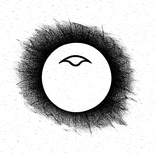 Half Sun With A Knife As The Horizon