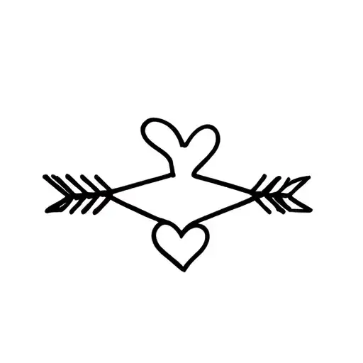 Hearts And Arrow Design