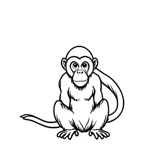 Animae Monkey Sitting
