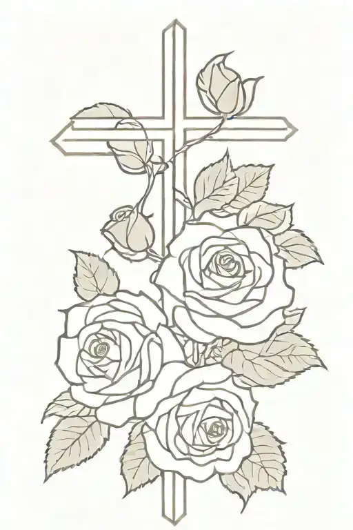 Roses And Cross