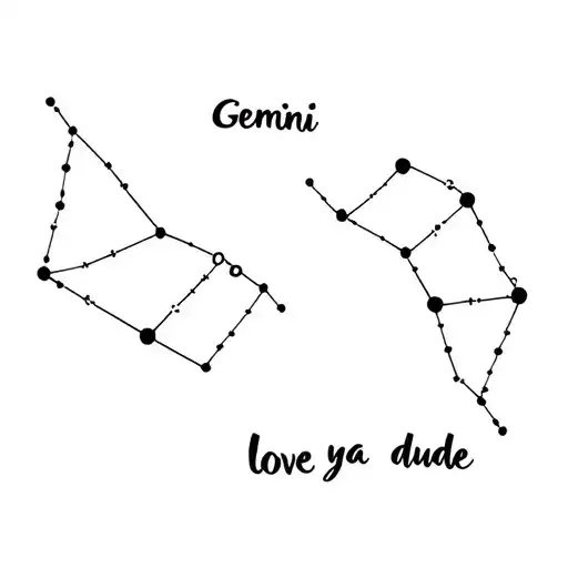 Constellations Of Gemini And Scorpio With The Words Love Ya Dude