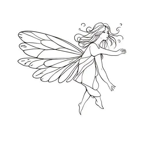 A Fairy Flying In The Air