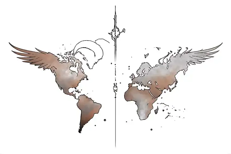 Heaven And Hell Fighting Over The World