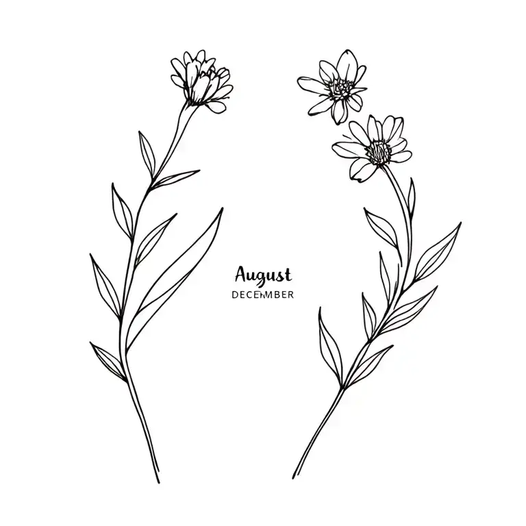 December And August Birth Flower