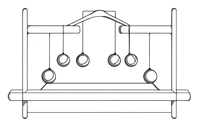 Newtons Cradle With 5 Balls