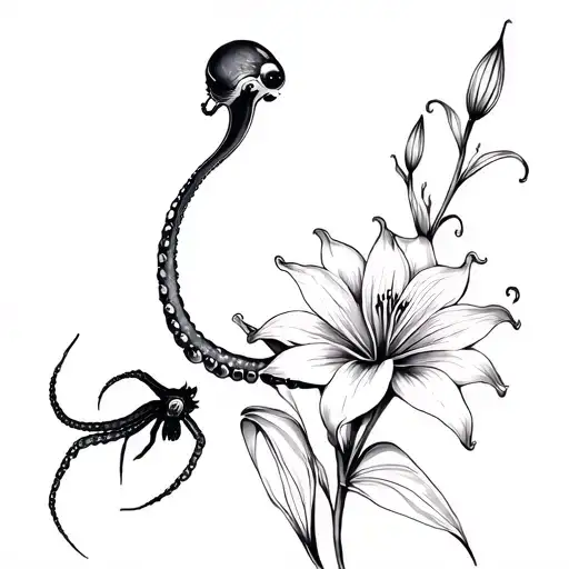 Octopus And Spider Lily Flower
