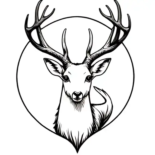 Woodcut Vintage Style Jackalope