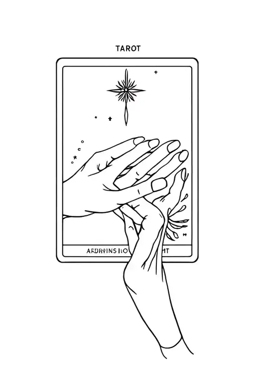 Feminine Hand Holding A Tarot Card