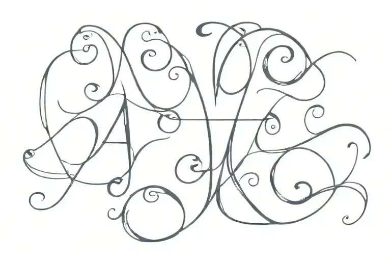 Alphabet Representing Eternal Love