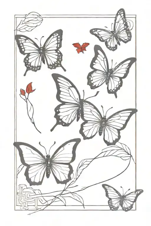 Bushido And Butterfly Red