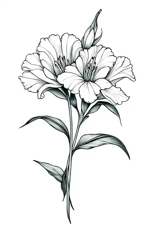 Carnation Hugging Gladiolus Flower