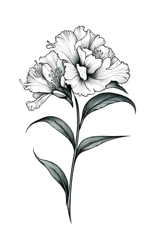 Carnation Hugging Gladiolus Flower