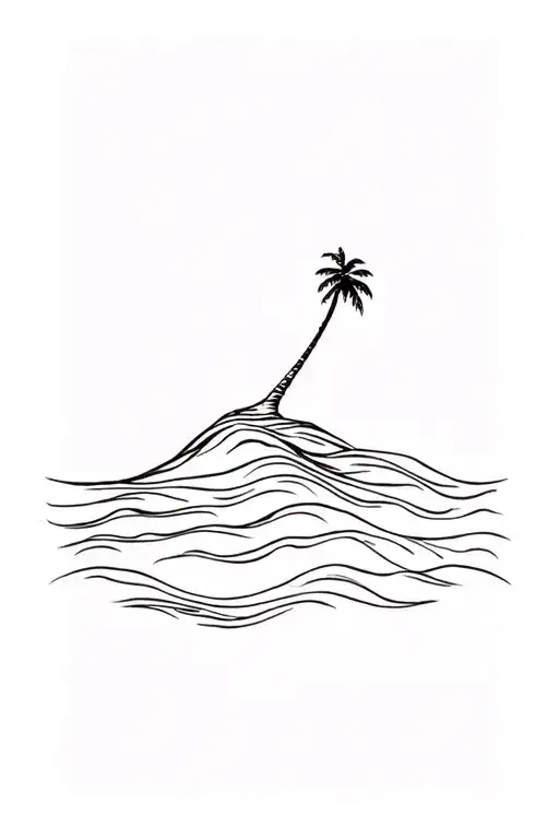 Palm Tree Thats Trunk Is A Wave