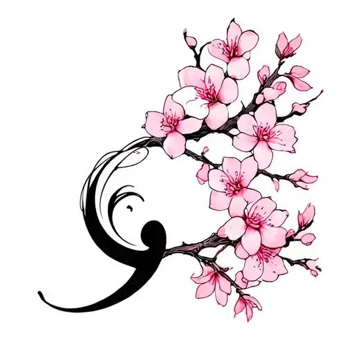 Fairy Tail Symbol And Cherry Blossom