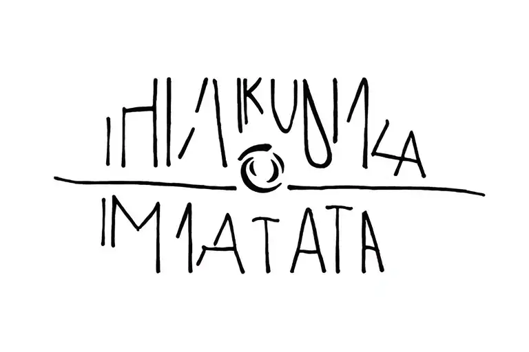 Hakuna Matata Combined With The Symbol