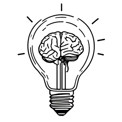 Lightbulb With Anatomical Brain Inside Representing Adhd