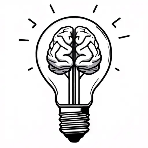 Lightbulb With Anatomical Brain Inside Representing Adhd