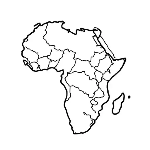 Africa Map Symbolizing