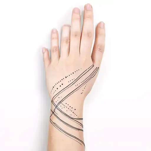Lines And Dots Hand