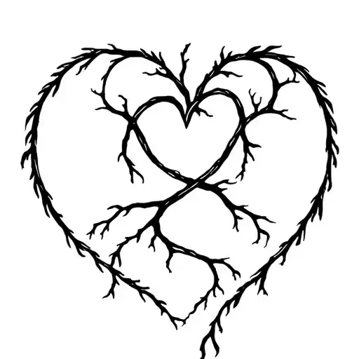Heart With Intertwining Root