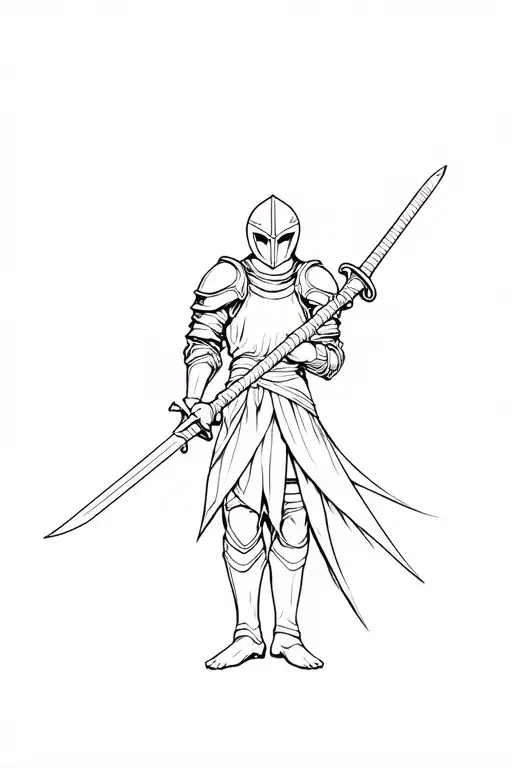 Achillies Wearing Armor Holding A Sword