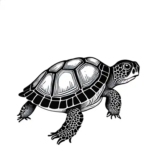 Turtle Dotwork Illustration