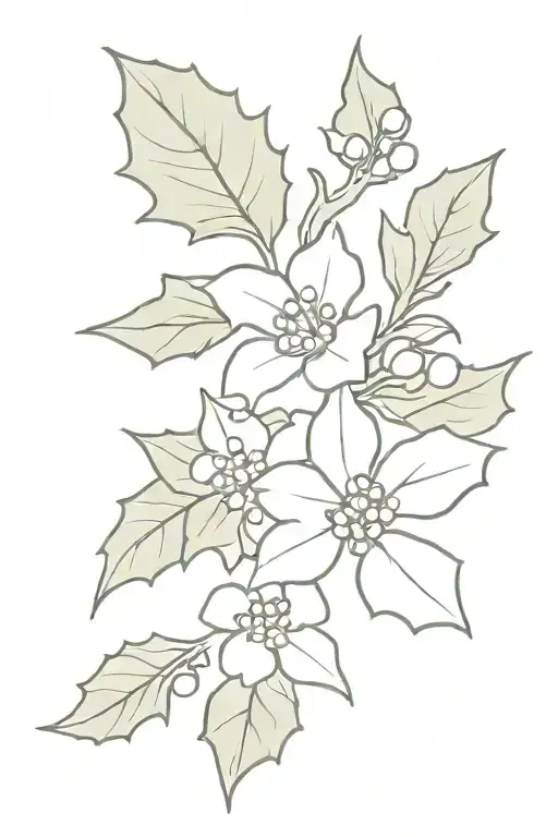 Birth Flowers Of March And December Holly Flower Bouqet