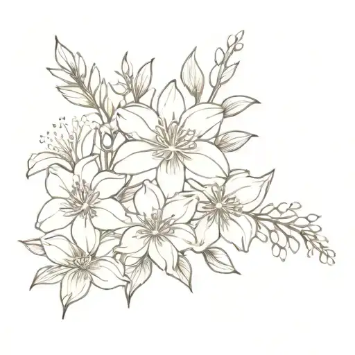 Honeysuckle And Cosmo Bouquet