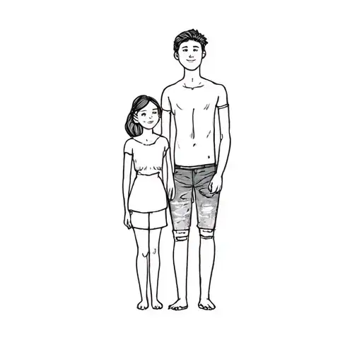 A Boy And A Girl Standing Next To Each Other