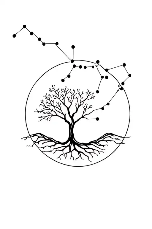 Tree Of Life And Constellation