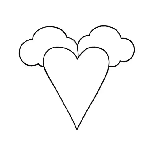 Cloud And Heart Without Filling