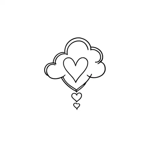 Cloud Linked With A Small White Heart